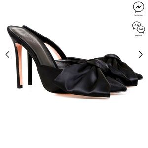 BEAUBELLE BLACK OVERSIZED BOW MULES